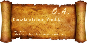 Oesztreicher Anett névjegykártya
